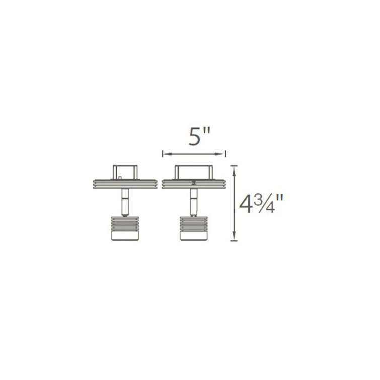 Vector 5'' Brushed Nickel LED Monopoint Spot Light