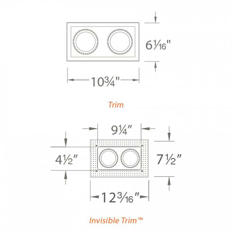 Precision Black Aluminum 10.75" LED Recessed Lighting Trim