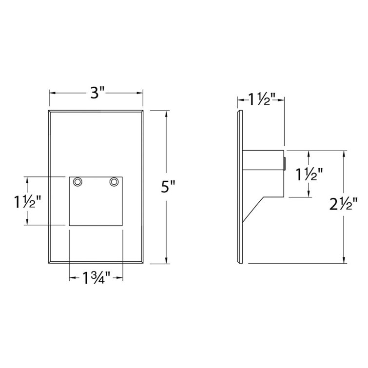 Brushed Nickel LEDme Vertical LED Step and Wall Light 277V