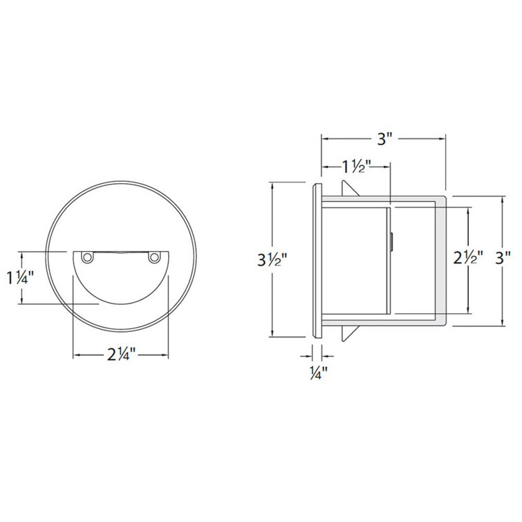 Brushed Nickel Round Dimmable LED Step and Wall Light