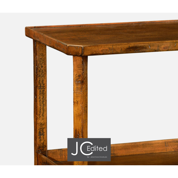 Country Farmhouse Walnut Tall Etagere Bookcase