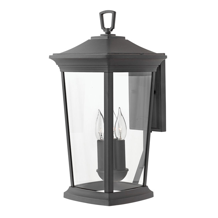 Bromley Museum Black Dual-Light Outdoor Wall Sconce in Bronze