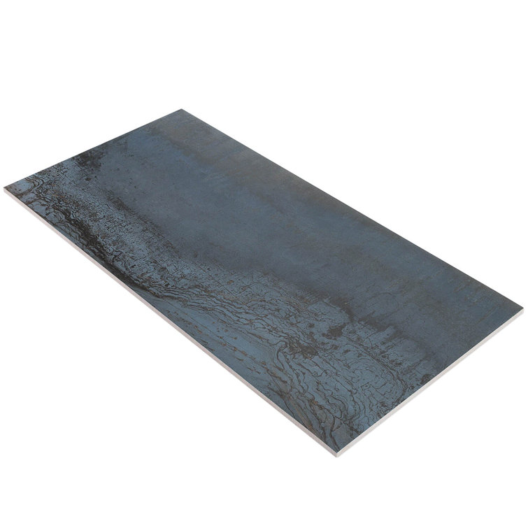 Blue 12x24 Matte Porcelain Metal Look Tile
