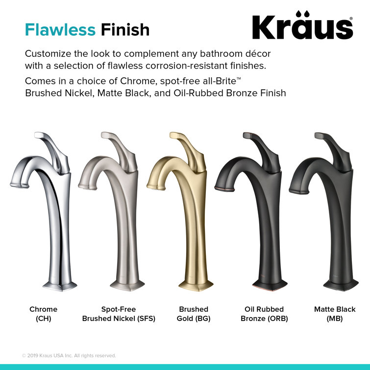 Eco-Friendly Arlo Single Handle Vessel Faucet in Spot-Free Nickel