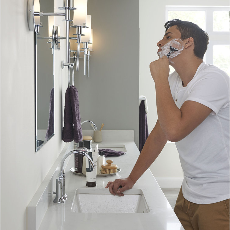 White Ceramic Rectangular Undermount Bathroom Sink