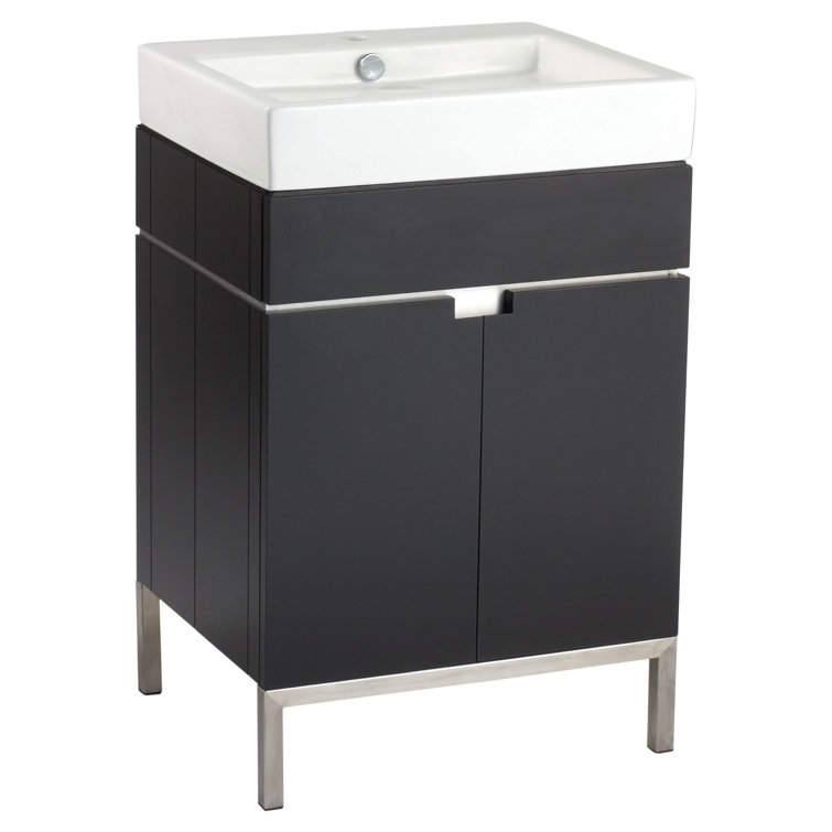 American Standard White Ceramic Rectangular Vessel Sink with Overflow