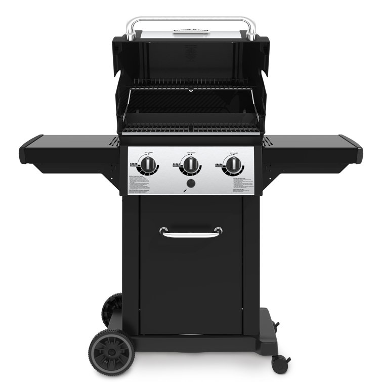 Stainless Steel 3-Burner Propane Gas Grill with Rotisserie