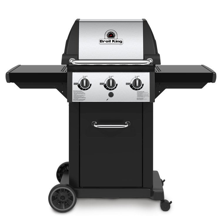 Stainless Steel 3-Burner Propane Gas Grill with Rotisserie