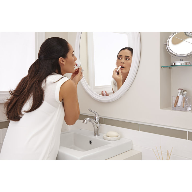 White Ceramic Rectangular Drop-In Bathroom Sink with Overflow