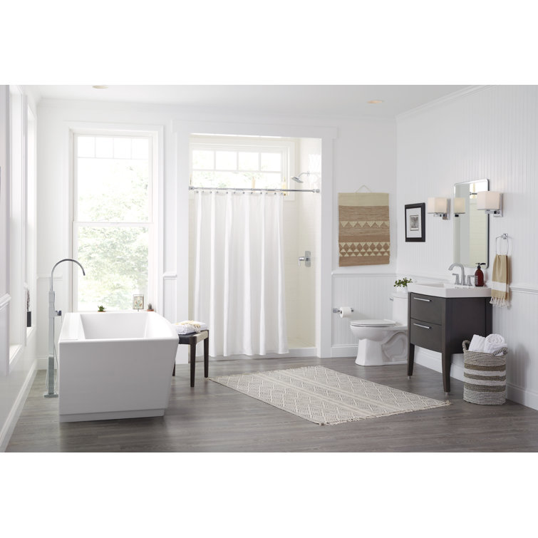 White Fireclay 30'' Rectangular Pedestal Bathroom Sink