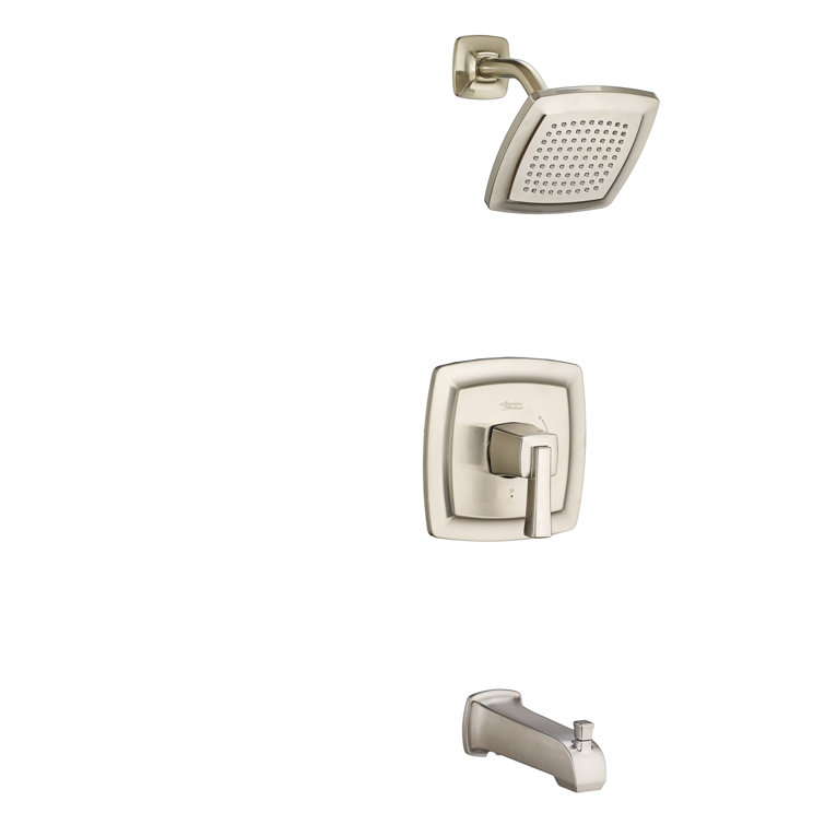 Brushed Nickel Wall Mounted Bathtub Faucet and Shower Trim Kit