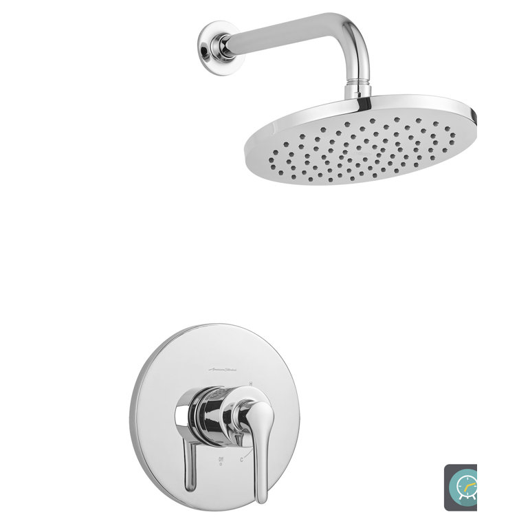 Chrome Wall Mounted Rain Shower Faucet Set