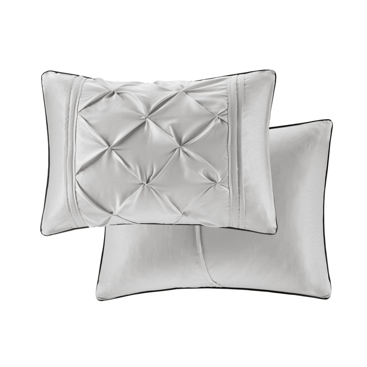 Joella Gray Microfiber Queen 24-Piece Bedding Set