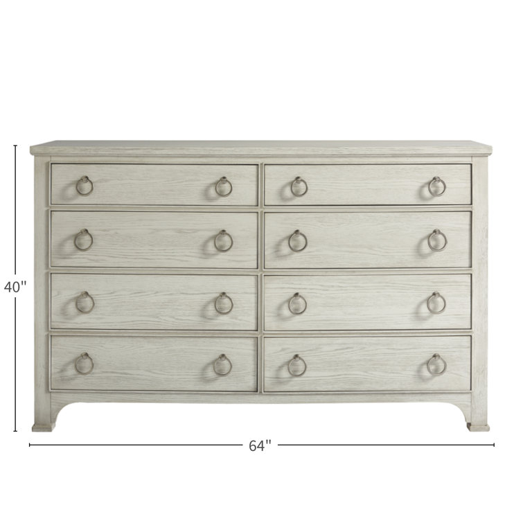Coastal Escape Double Dresser with Dovetail Drawers in Beige