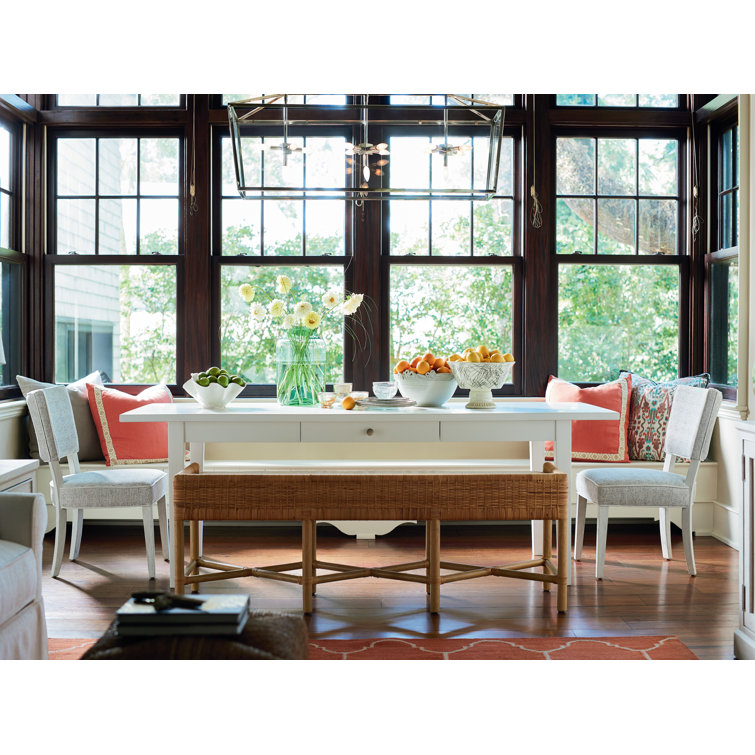 White Upholstered Solid Wood Side Chair