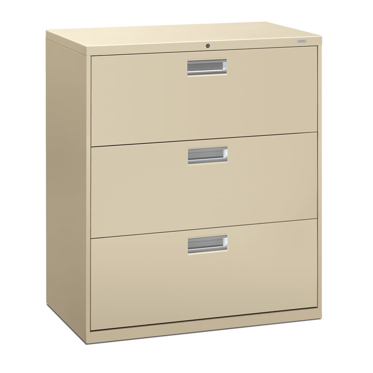 Putty Steel 3-Drawer Lockable Lateral Filing Cabinet