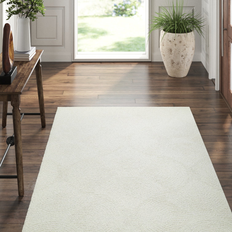 Ivory Hand-Tufted Wool 6' x 9' Rectangular Rug
