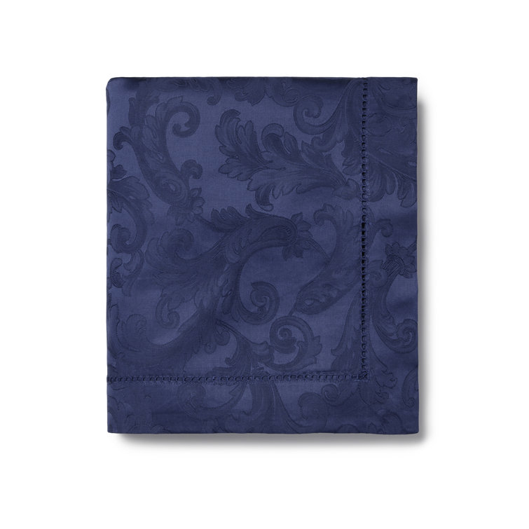 Sapphire Cotton Jacquard Floral Table Runner