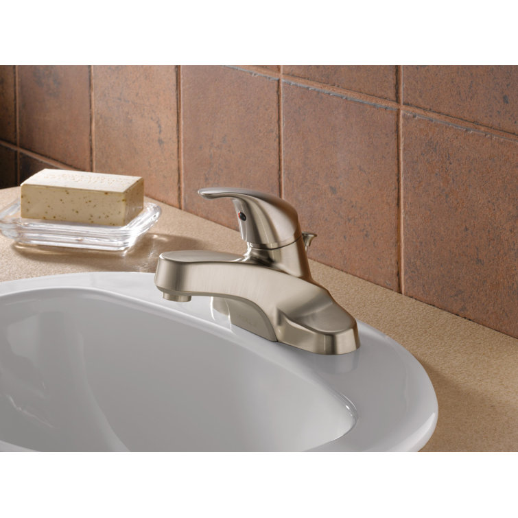 Core Brushed Nickel Single Handle Bathroom Faucet