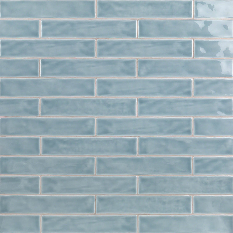 Brookline Light Blue 2" x 10" Polished Ceramic Subway Wall Tile