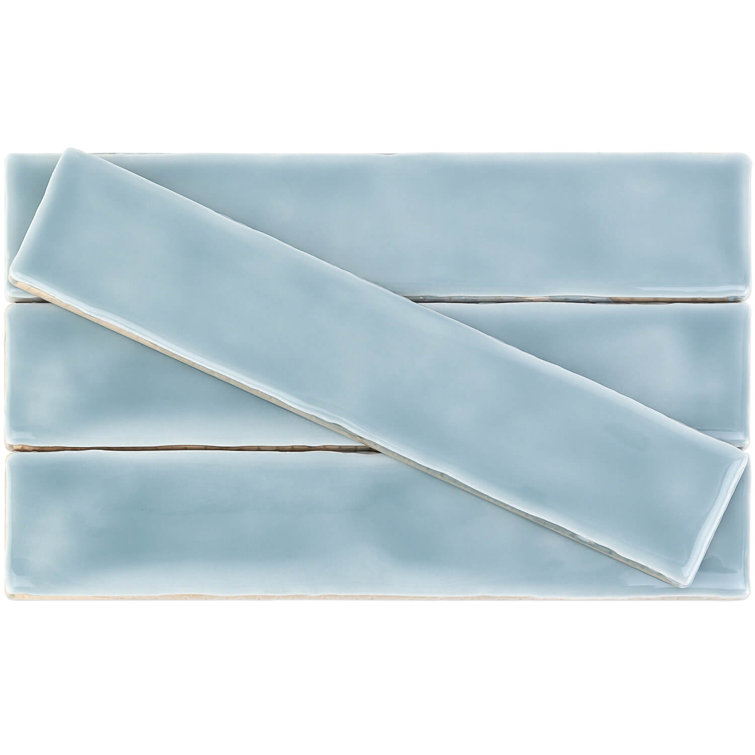 Brookline Light Blue 2" x 10" Polished Ceramic Subway Wall Tile