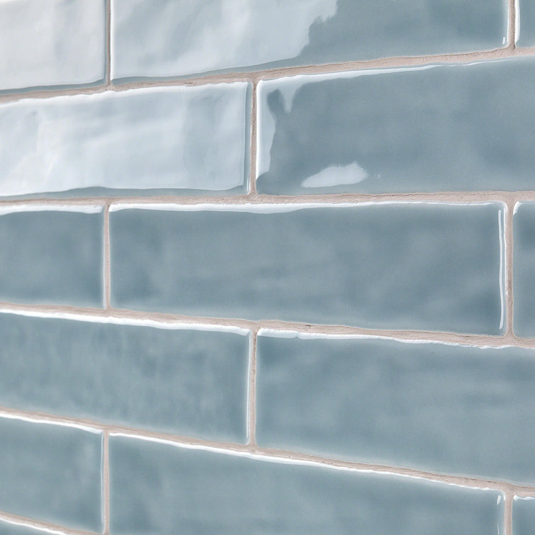 Brookline Light Blue 2" x 10" Polished Ceramic Subway Wall Tile