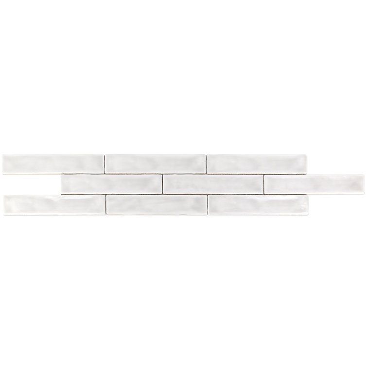 Brookline Polished Gray 2" x 10" Ceramic Subway Wall Tile