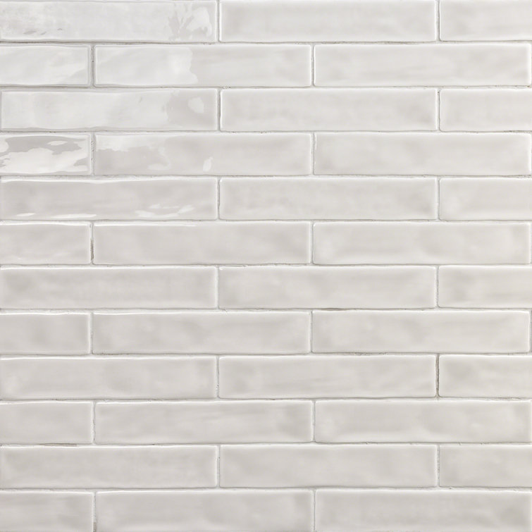 Brookline Polished Gray 2" x 10" Ceramic Subway Wall Tile