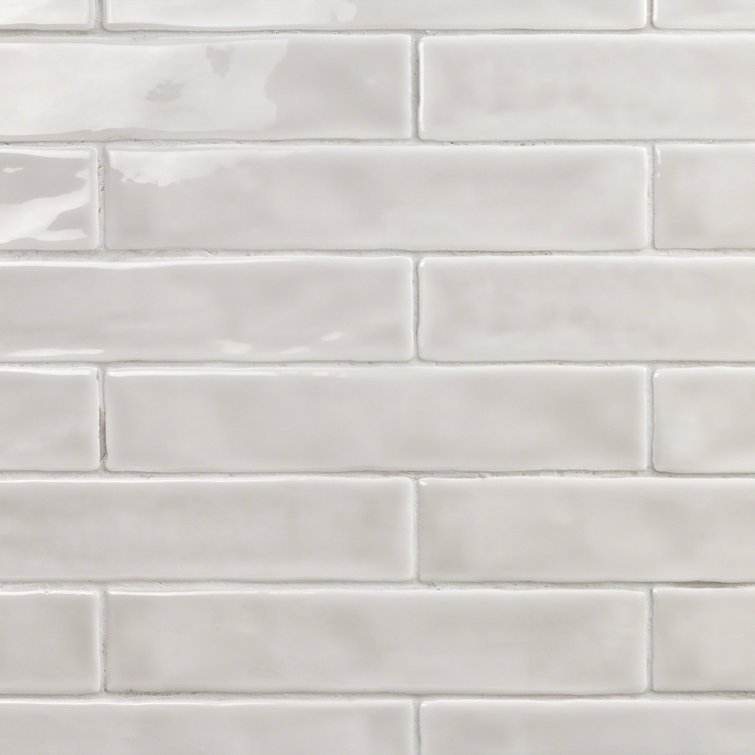 Brookline Polished Gray 2" x 10" Ceramic Subway Wall Tile