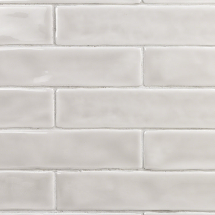 Brookline Polished Gray 2" x 10" Ceramic Subway Wall Tile