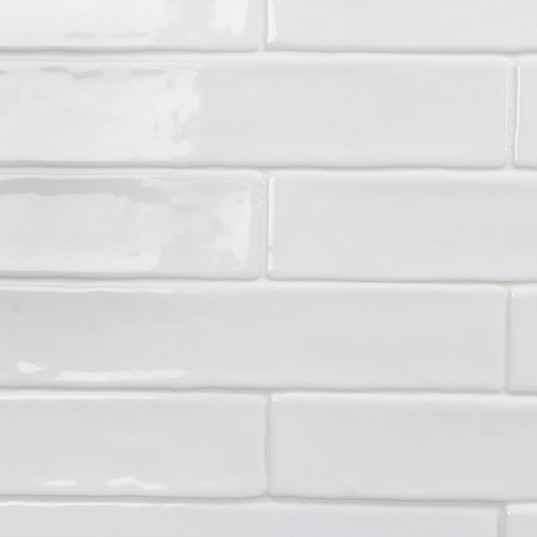 Brookline White 2" x 10" Polished Ceramic Subway Wall Tile