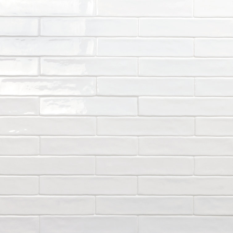 Brookline White 2" x 10" Polished Ceramic Subway Wall Tile