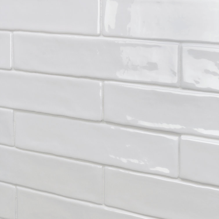 Brookline White 2" x 10" Polished Ceramic Subway Wall Tile