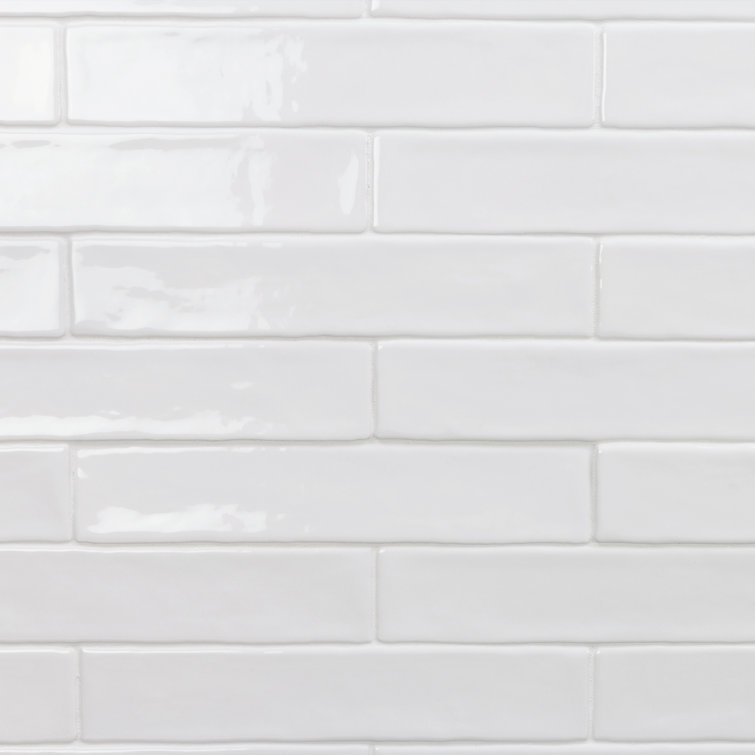 Brookline White 2" x 10" Polished Ceramic Subway Wall Tile