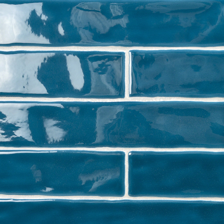 Brookline Teal 2x10 Polished Ceramic Subway Wall Tile