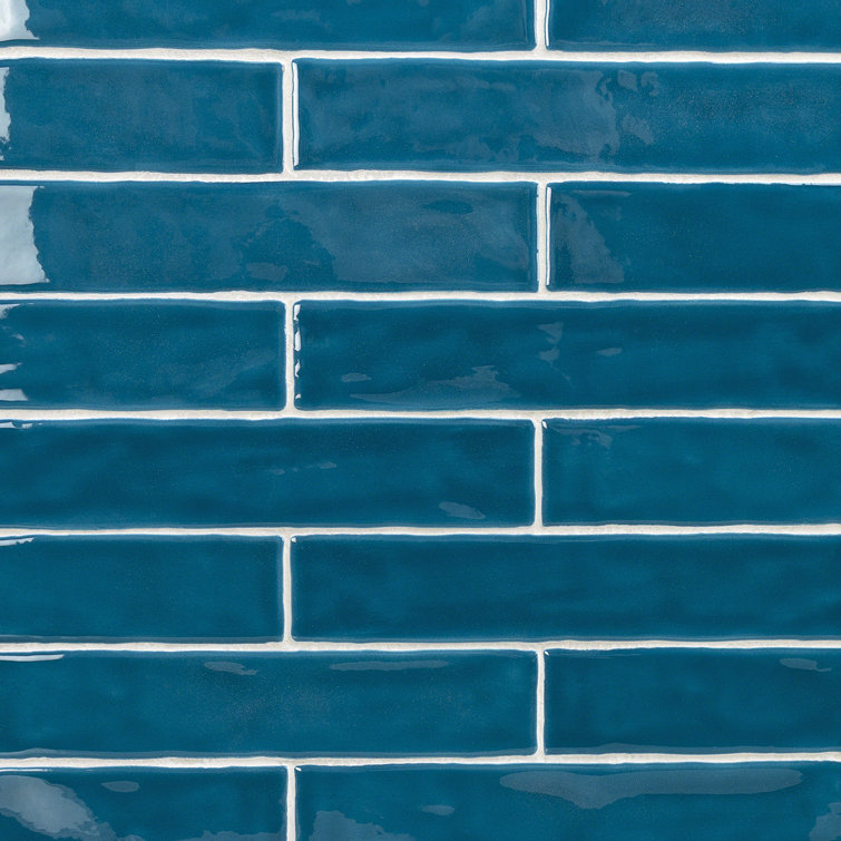 Brookline Teal 2x10 Polished Ceramic Subway Wall Tile