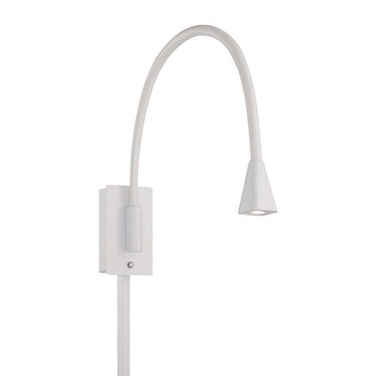 White Dimmable LED Swing Arm Wall Light