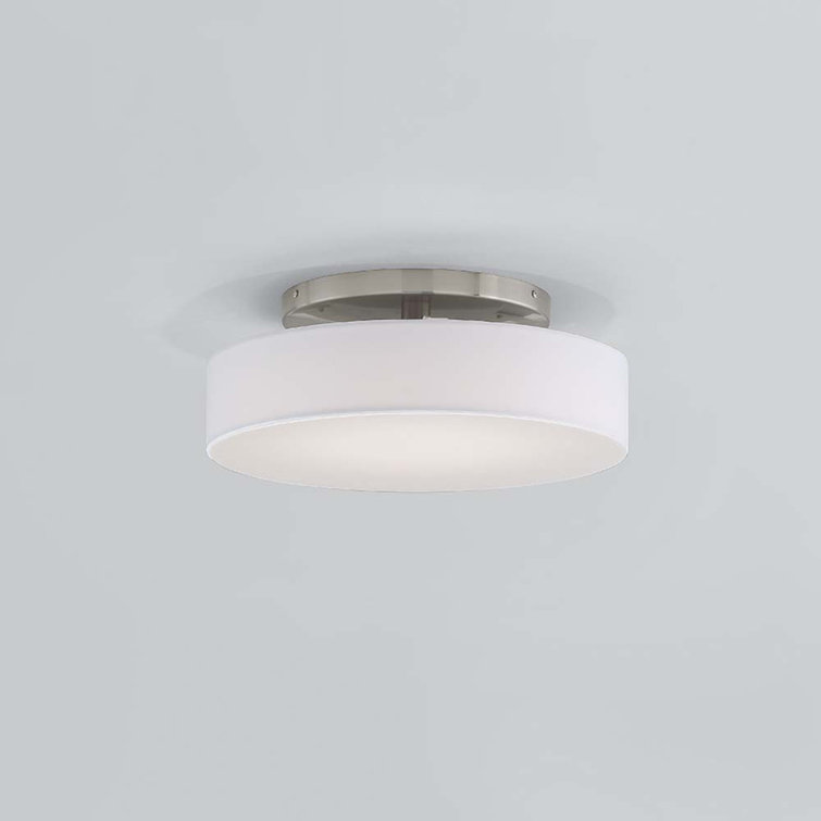 Manhattan Brushed Nickel LED Drum Pendant Light