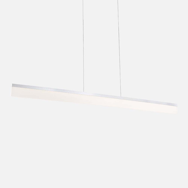 Sleek 54" Brushed Aluminum LED Pendant Light, Energy Star Certified
