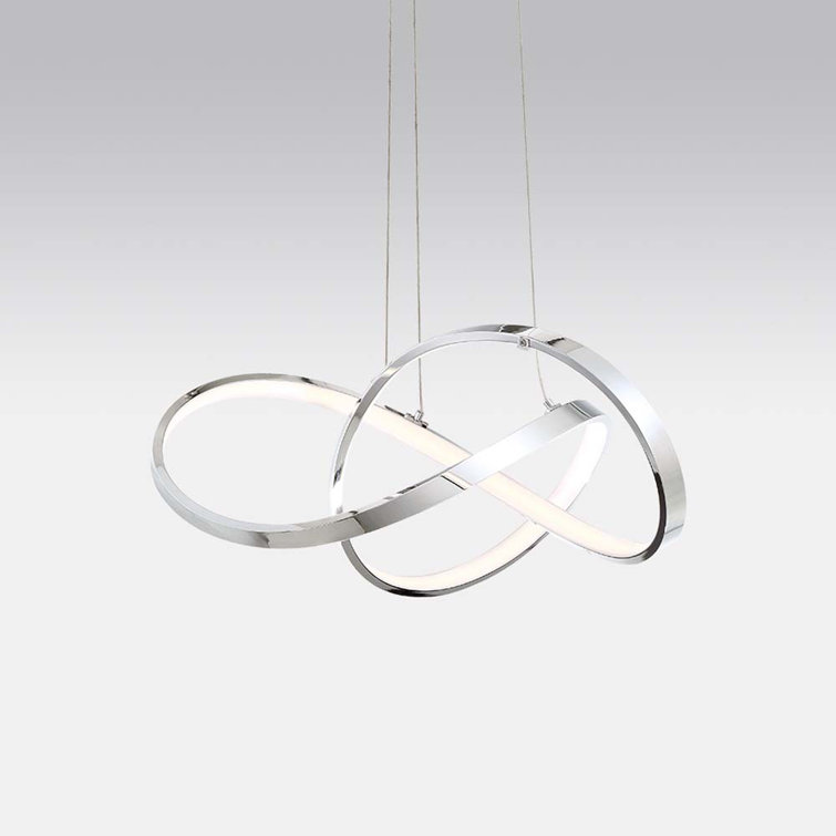 Vornado 20" Chrome LED Pendant Light with Glass Diffuser
