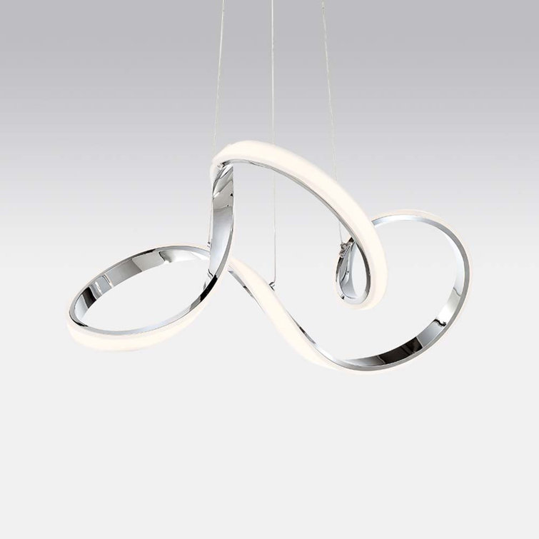 Vornado Chrome LED Pendant with Continuous Loops Design
