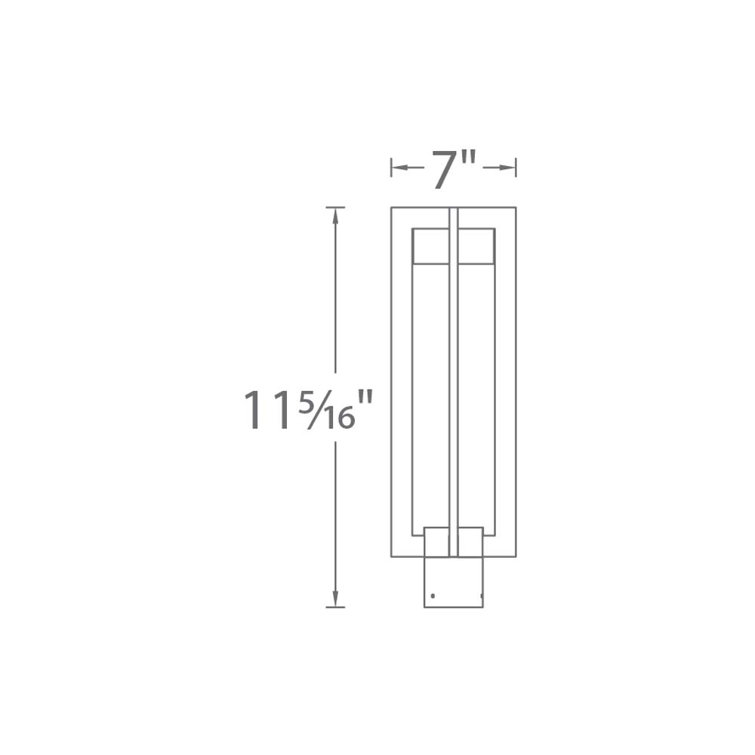 Chamber 20" Black LED Outdoor Post Light with Aluminum Frame