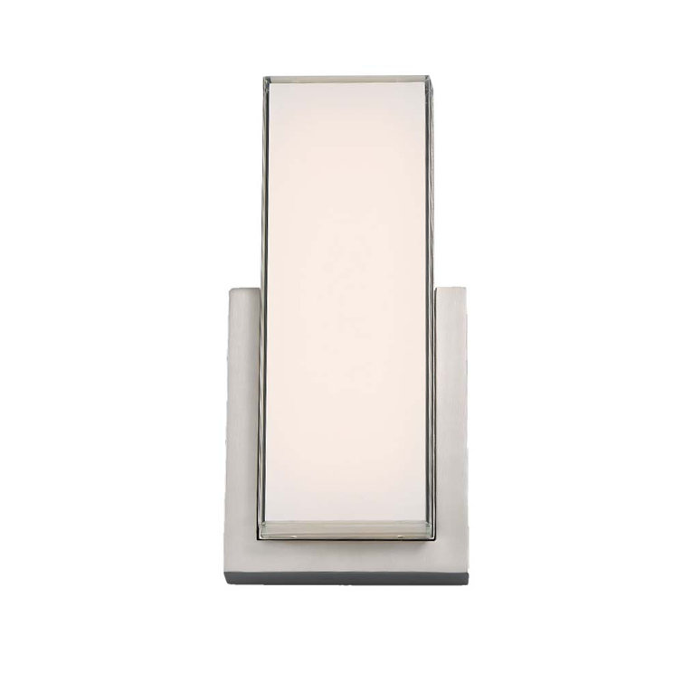Nickel Rectangular Dimmable LED Wall Sconce