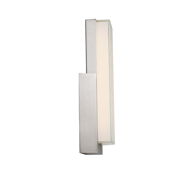 Nickel Rectangular Dimmable LED Wall Sconce