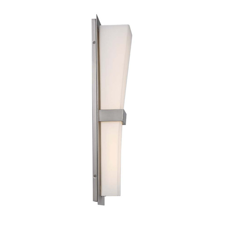 Prohibition Dimmable LED Wall Sconce in Satin Nickel