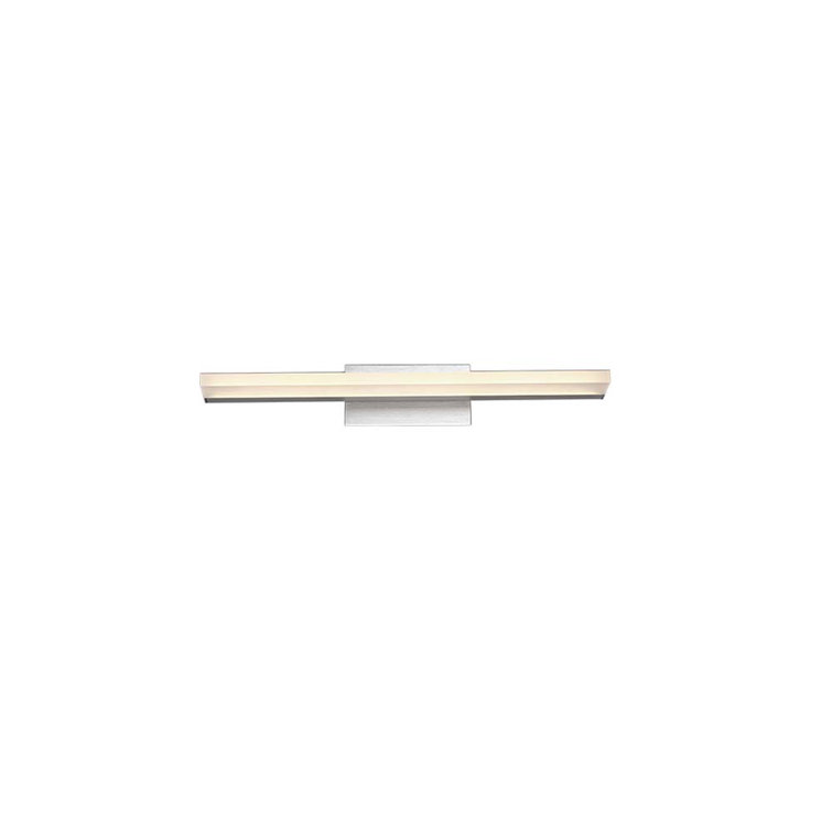 Sleek Edge-Lit Brushed Aluminum LED Vanity Light, 18"