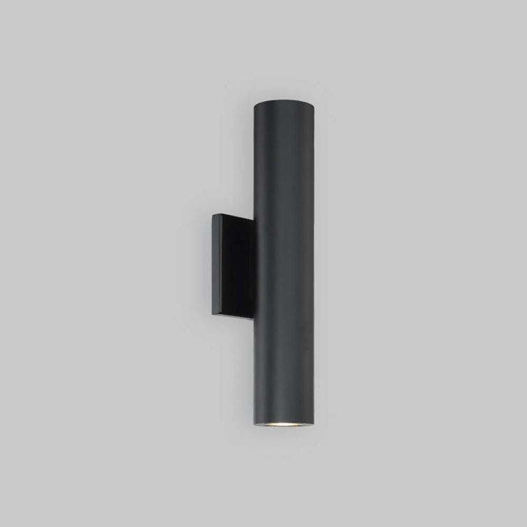 Caliber Black Aluminum 2-Light LED Outdoor Sconce