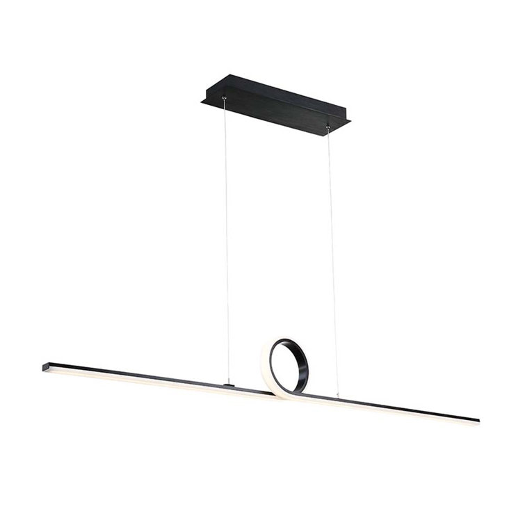 Elegant Loophole 52" LED Black Aluminum Indoor/Outdoor Pendant