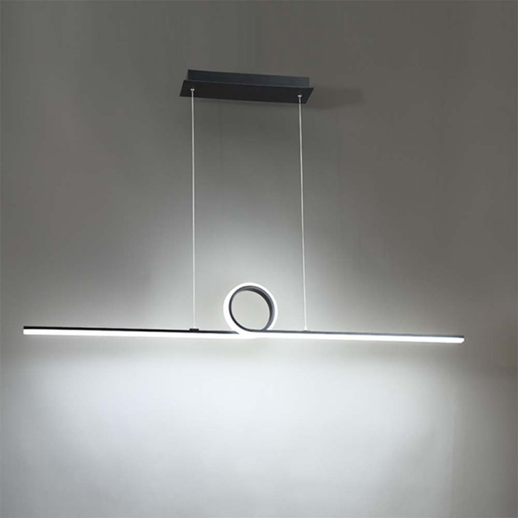 Elegant Loophole 52" LED Black Aluminum Indoor/Outdoor Pendant
