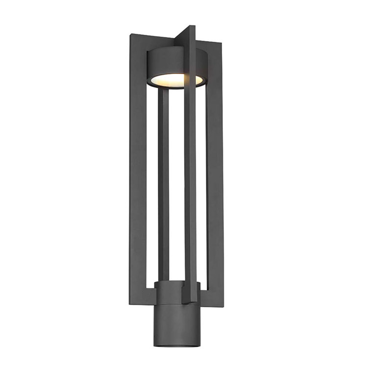 Chamber 20" Black LED Outdoor Post Light with Aluminum Frame